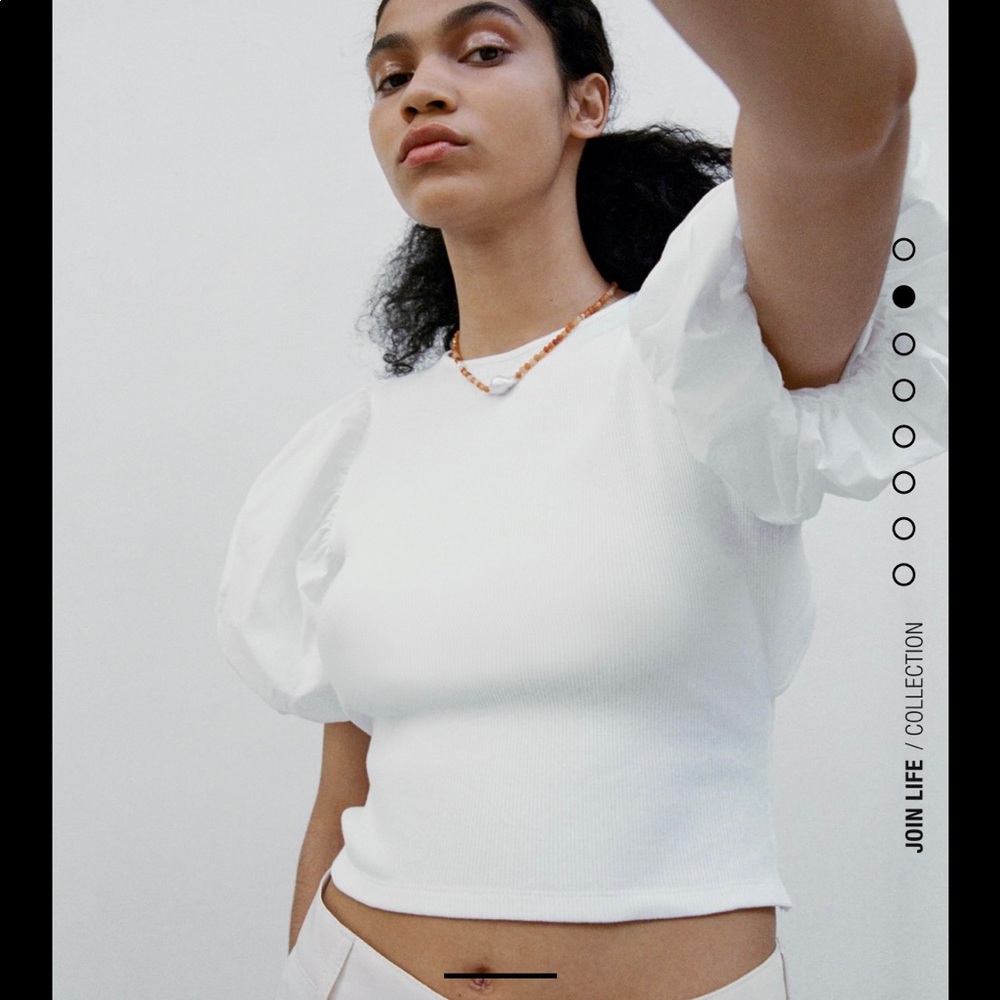 ZARA balloon sleeve top